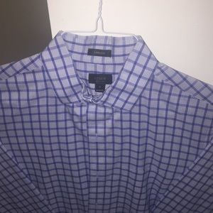 JCrew Ludlow blue checkered dress shirt